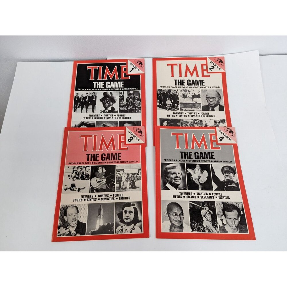 Vintage 1983 TIME The Board Game Trivia Replacement Magazines Set of 4